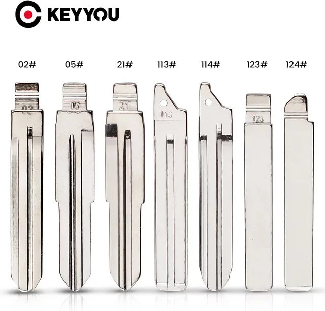 Keyyou Flip Remote Key Blade Blank für Toyota Corolla Camry Highlander Vios Scion in Silber - Bild 1