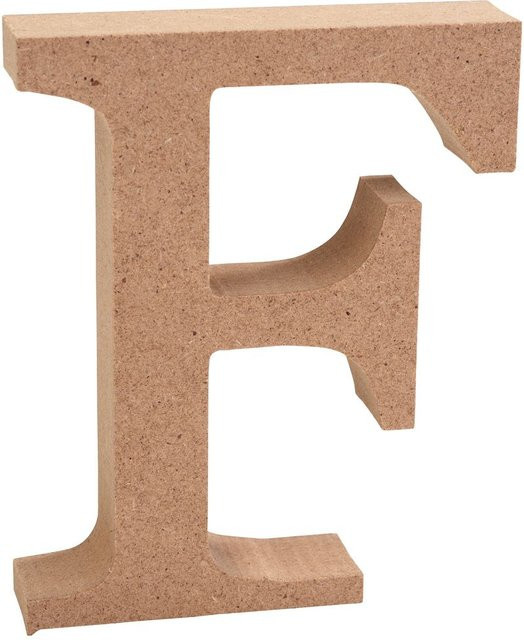 VBS MDF-Holz Buchstabe F in Braun - Bild 1