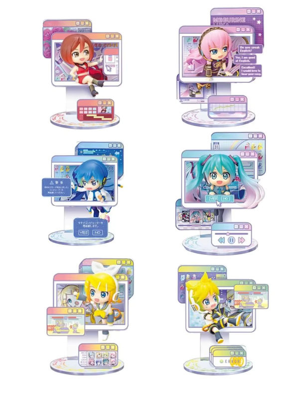 Bandai Anime Figuren Set Hatsune Miku KAITO Rin Len Luka Miniatur Modell aus Kunststoff mehrfarbig - Bild 5