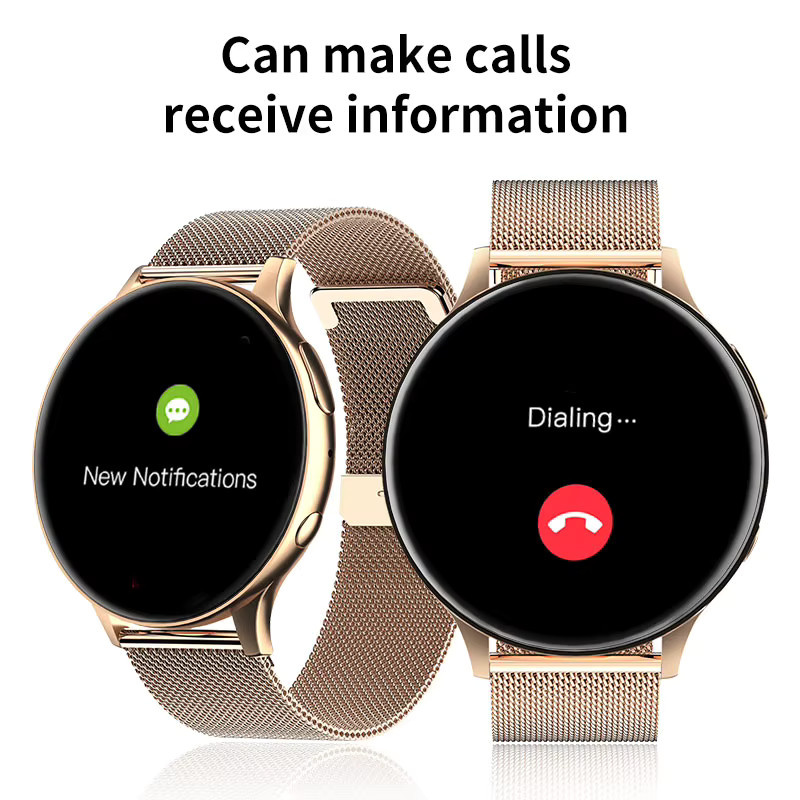 LIGE Smartwatch mit Bluetooth-Anrufen und kabellosem Laden in Gold für Männer und Frauen - Bild 5