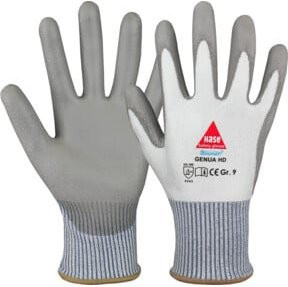 Hase Schnittschutzhandschuhe Genua HD aus Dyneema in Grau, Größe 10 - Bild 1