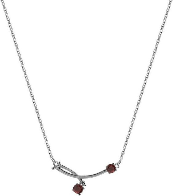 Halskette Obst Kirsche Strass, Damen, weiß - Bild 1