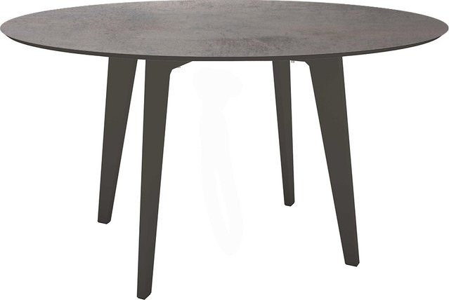 Stern Rundtisch Silverstar 2.0 mit HPL Tischplatte in Dekor Smoky, Aluminium Anthrazit, Durchmesser: 134 cm, Höhe: 75 cm - Bild 1