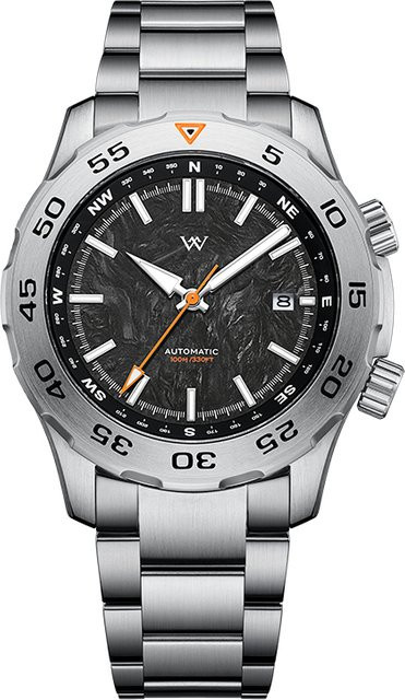 Welly Merck Armbanduhr Automatik, Edelstahl, Saphirglas, Kompass, Herren - Bild 1
