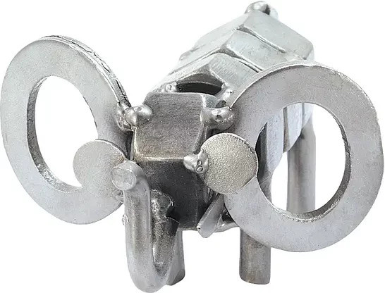 Hinz & Kunst Metallfigur kleiner Elefant in Silber - Bild 1