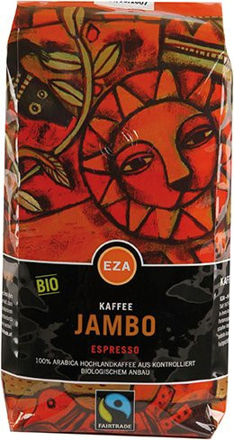 EZA Fairtrade Jambo Bio-Espresso, Ganze Bohne, 1 kg - Bild 1