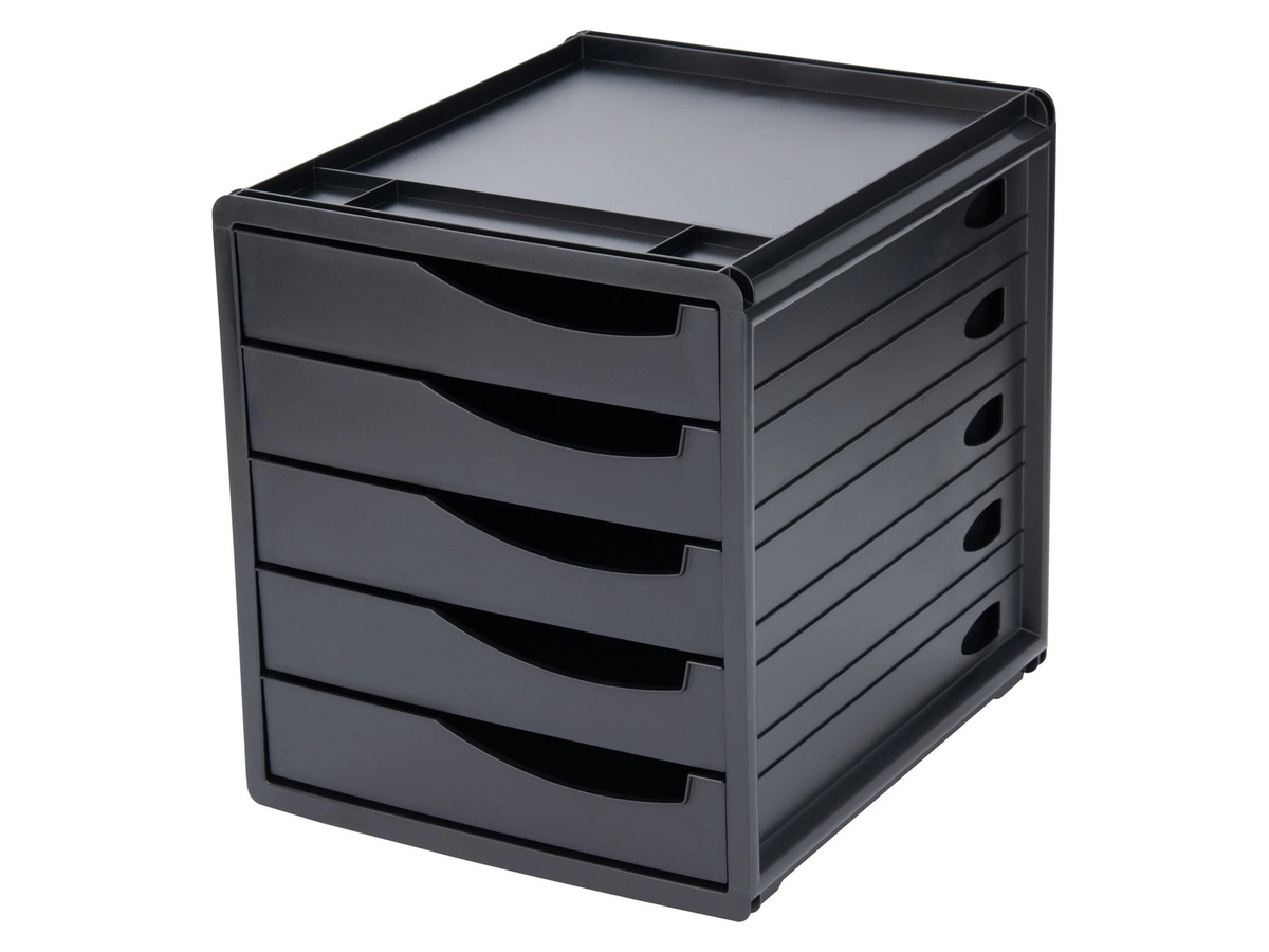 CRELANDO Schubladenbox aus Kunststoff in Schwarz - Bild 3