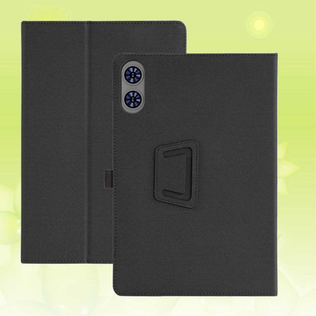 Stoßfeste Tablet Hülle aus PU-Leder für Teclast Tab T65 13,4 Zoll mit Ständerfunktion in Schwarz - Bild 1