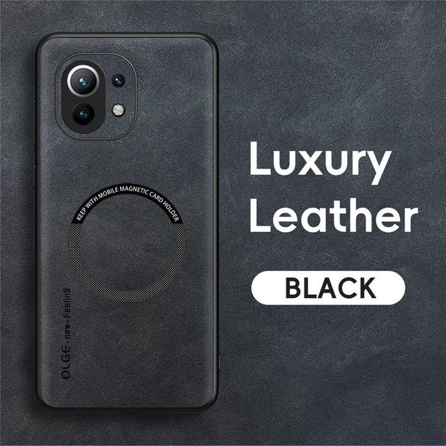 Magnetische Retro-Lederhülle für Xiaomi Mi 11 Pro mit kabellosem Laden - Bild 1