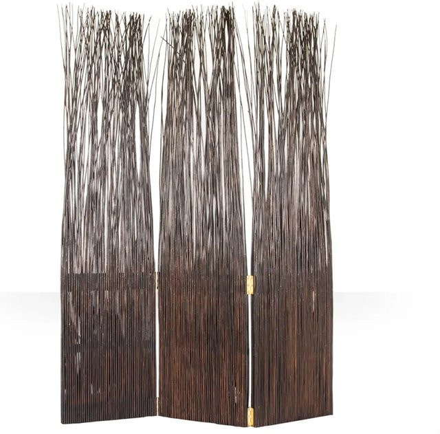Homestyle4u 3-tlg. Paravent aus Weide in Braun, Breite: 120 cm, Höhe: 170 cm - Bild 1