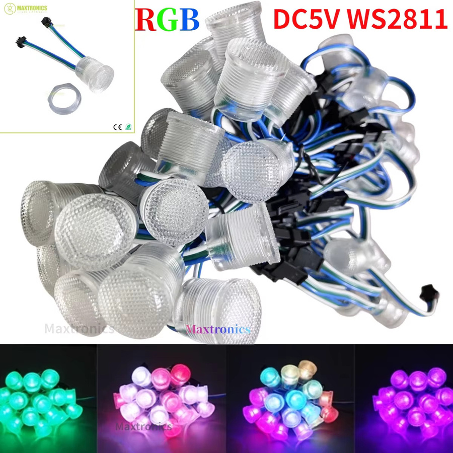 Wasserdichte WS2811 RGB LED Module mit SMD5050 Pixeln, Durchmesser: 20 mm, DC5V - Bild 2