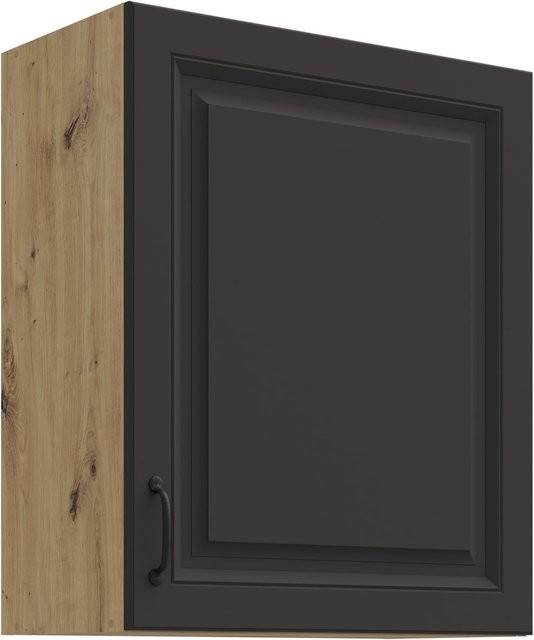Hängeschrank Stilo in Grau und Eiche mit Einlegböden, Breite: 60 cm - Bild 1