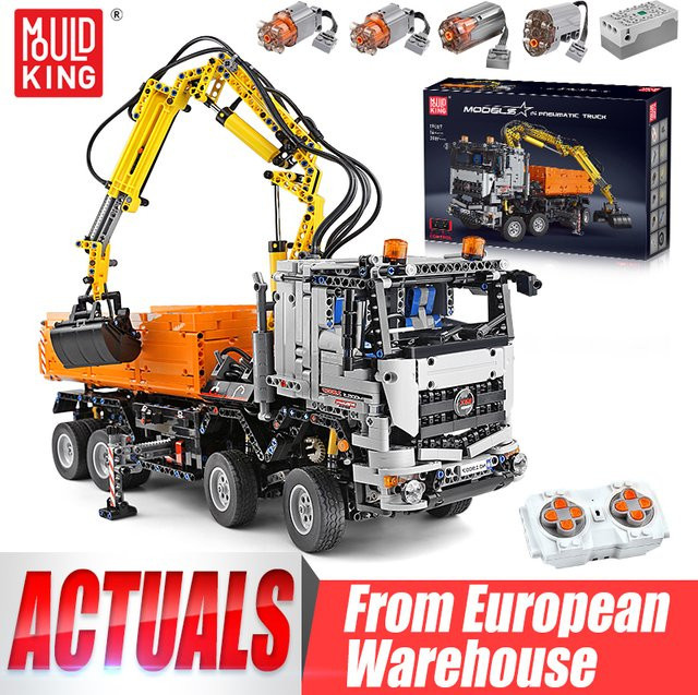 Mould King 19007 Technisches Auto, Arocs Truck Modellbausatz, APP & RC-gesteuert, motorisiert, pneumatisch - Bild 1