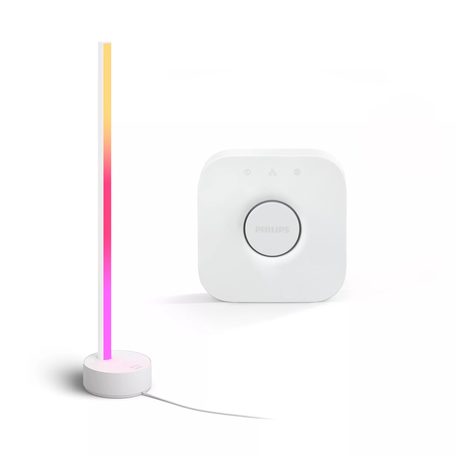 Philips Hue Gradient Signe Tischleuchte Weiß mit Bridge im Set - Bild 1