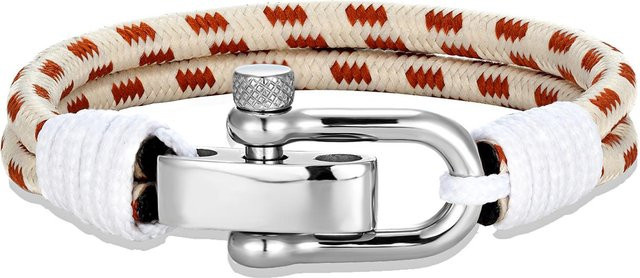 Wickelarmband Edelstahl, weiß, 19-20 cm, Unisex - Bild 1