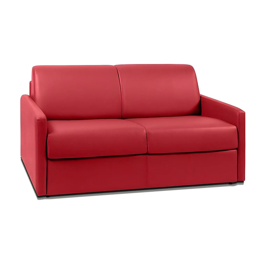 Vente-unique Schlafsofa Calife in Rot mit Kunstlederbezug und Ausziehfunktion - Bild 2