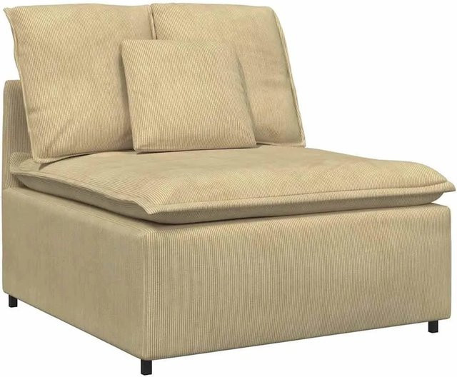 vidaXL Modulares Sofa Mittelmodul mit Kissen in Graugrün, Breite: 100 cm - Bild 1