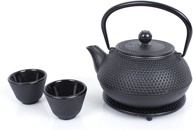 ECHTWERK Teeservice aus Gusseisen mit Infuser, Schwarz, 0,8 l - Bild 1