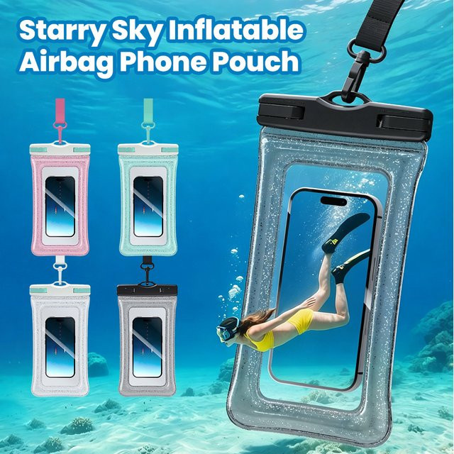 Wasserdichte elough Handytasche mit Touchscreen und Luftkammer in Pink zum Schwimmen und Tauchen - Bild 1