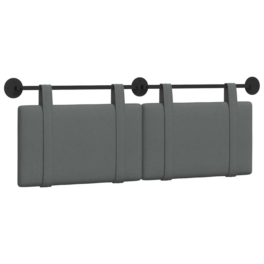 vidaXL Wandmontiertes Polsterpaneel in Dunkelgrau, Breite: 130 cm, Höhe: 55 cm, Tiefe: 5 cm - Bild 2