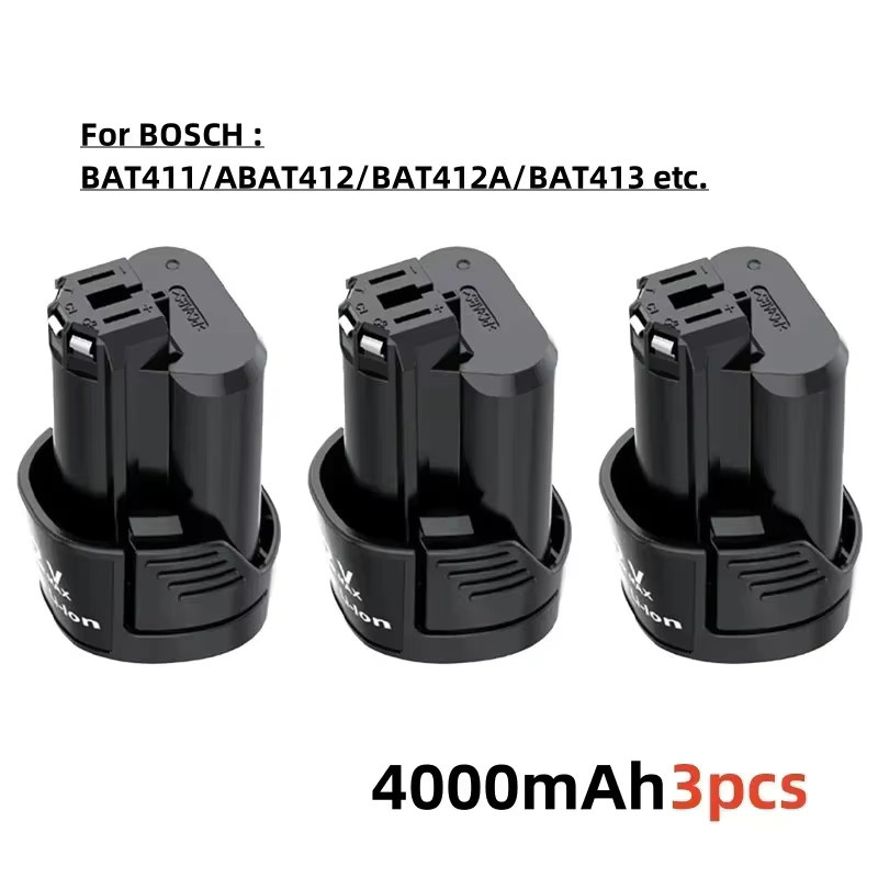 Wiederaufladbarer Ersatzakku 12 V/10,8 V für Bosch BAT411, BAT411A, BAT412, BAT412A, BAT413 Lithium-Ionen Akku - Bild 3