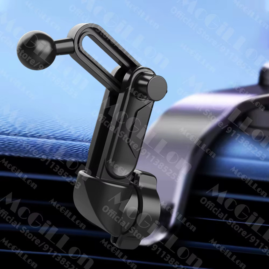 MCGILLON Auto-Handyhalterung mit Verlängerungsstange und 17mm Universal-Kugelkopf für die Lüftungsöffnung in Schwarz - Bild 4