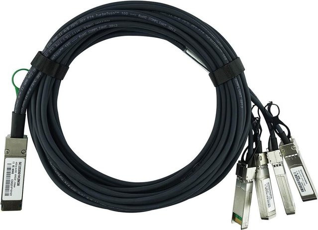 BlueOptics 49Y7888-LE InfiniBand-Kabel QSFP zu 4xSFP+, Schwarz, Länge: 5 m - Bild 1
