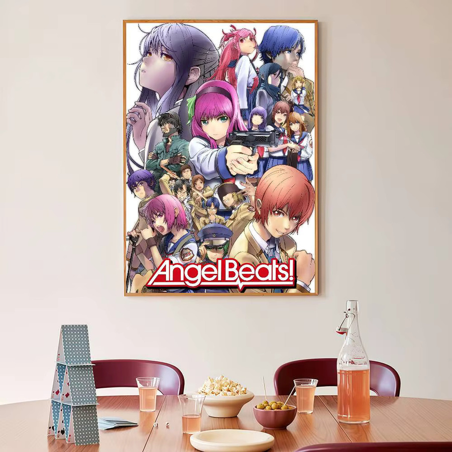 Retro A-Angel Beats Film Aufkleber aus Kraftpapier in Multicolor für dein Zimmer oder Café - Bild 5