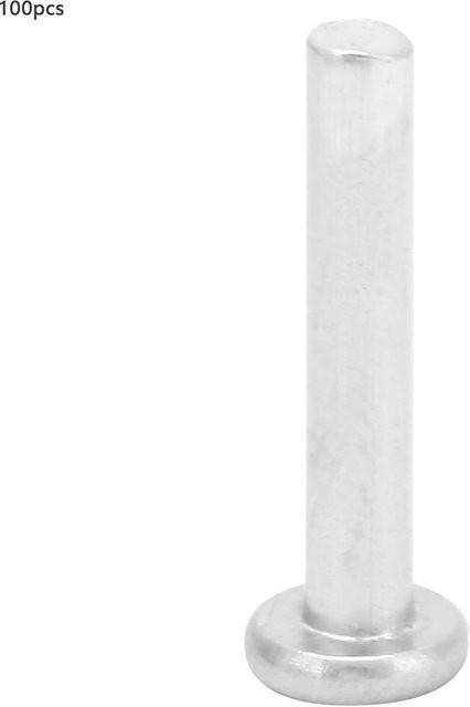 100 Stück Aluminium Senkkopf Vollnieten M2.5 in Silber - Bild 1
