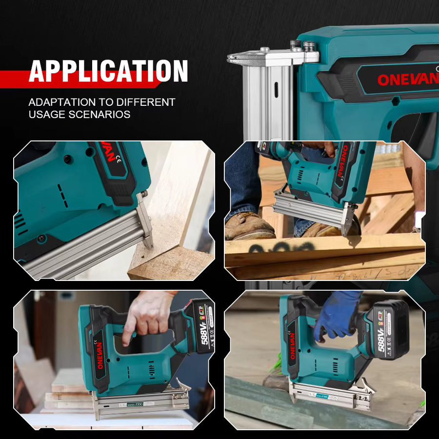 ONEVAN F30G Bürstenlose elektrische Nagelpistole Cordless Nagler kompatibel mit Makita Akku - Bild 2