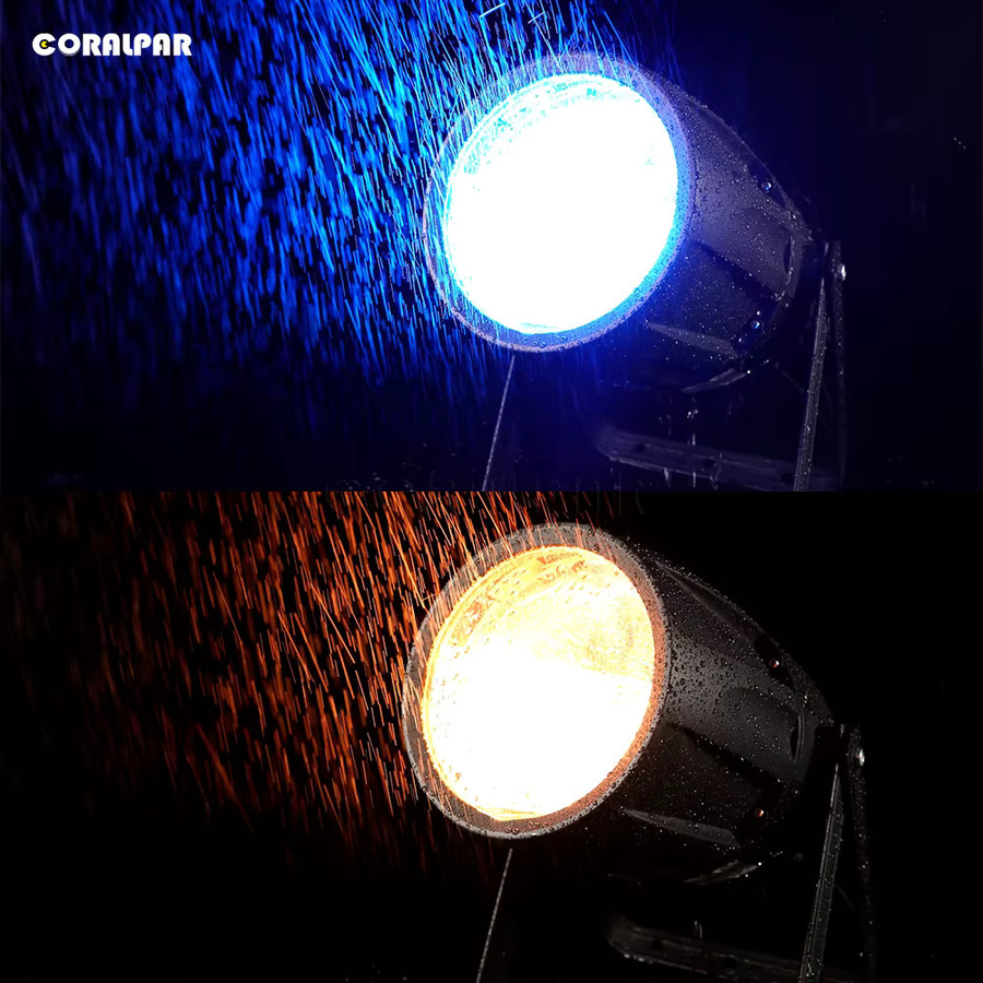 SHEHDS 300W LED RGBW 4in1 COB Par-Licht mit Zoom und Wash, IP65 wasserdicht, Schwarz - Bild 2