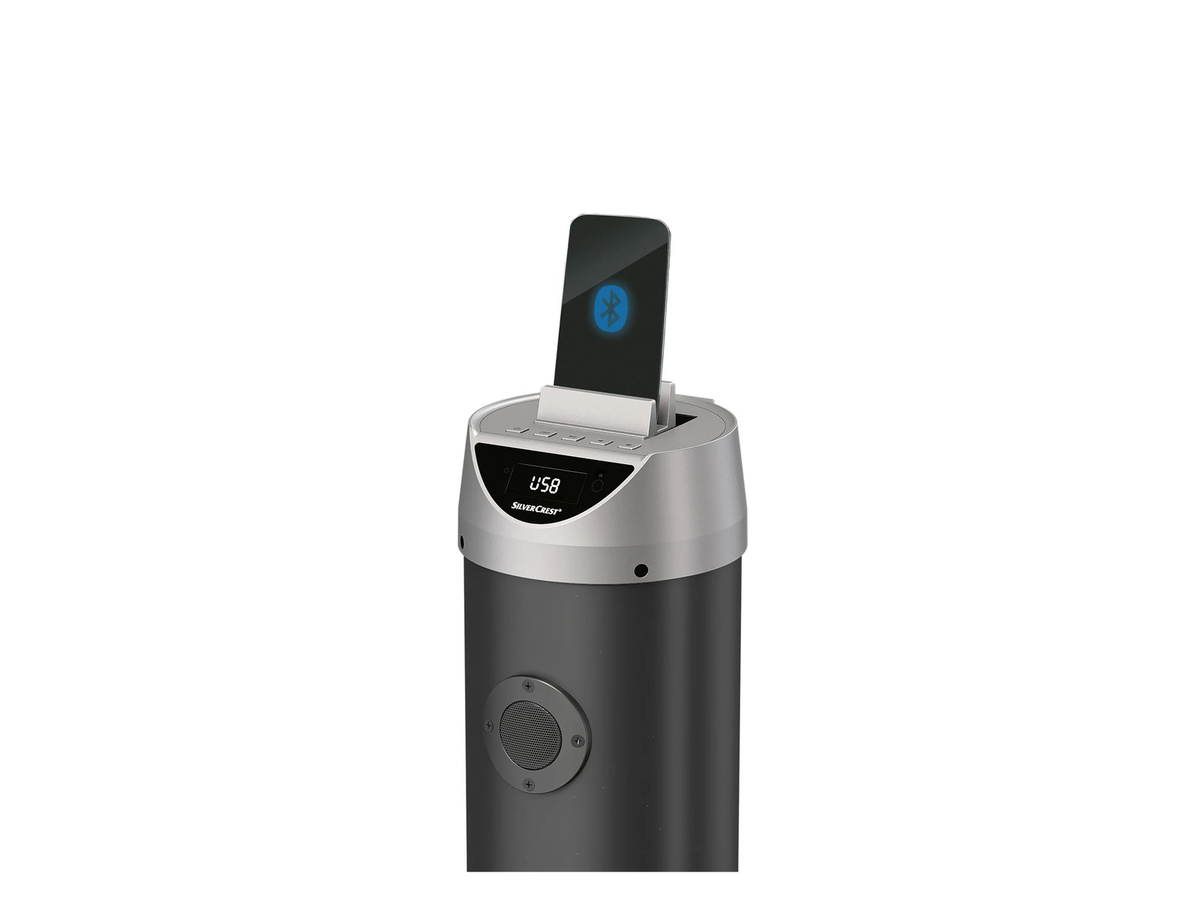 Silvercrest Bluetooth Soundtower SSTB 30 A1 in Schwarz mit 2x 15 W und USB-C Anschluss - Bild 2