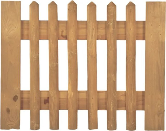 T & J Einzeltor für Senkrechtzaun aus Kiefer und Fichte in Braun, Breite: 100 cm, Höhe: 80 cm - Bild 1
