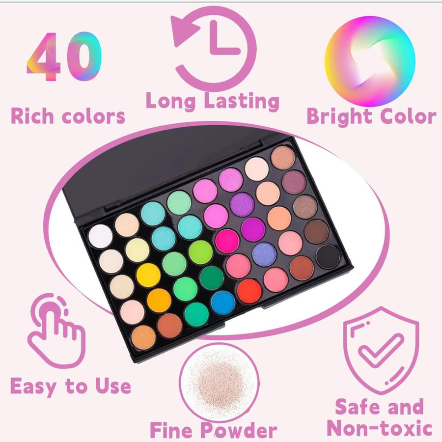 MAFANAILS Nagelglitzer-Palette, 40 Farben, Schimmernd, Unisex - Bild 3