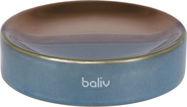 Seifenschale Dark Wonder aus Keramik von baliv in Braun-Blau mit Goldakzenten, Durchmesser: 30,0 cm - Bild 1