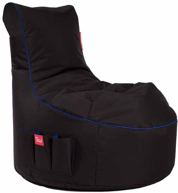 Gamewarez Gaming Sitzsack Classic Fabric Arctic Blizzard in Schwarz/Blau - Bild 1