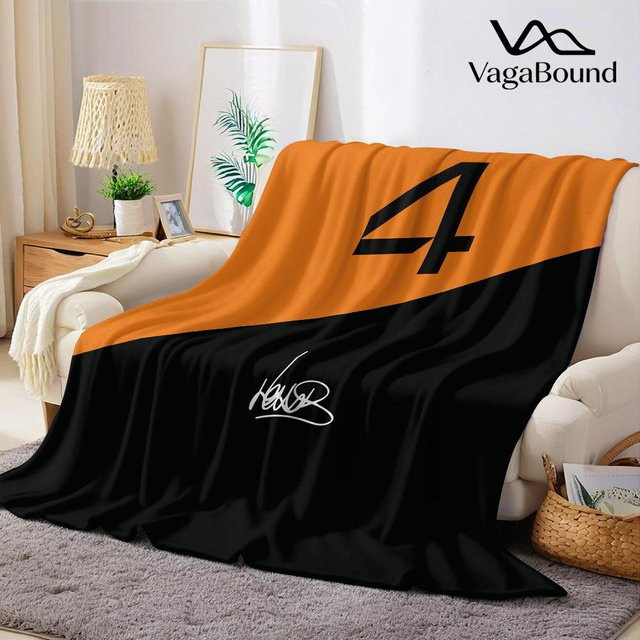 Lando Four Norris Flanelldecke von JMG Household Supplies, Orange, B/B: 130 x 150 cm - Bild 1