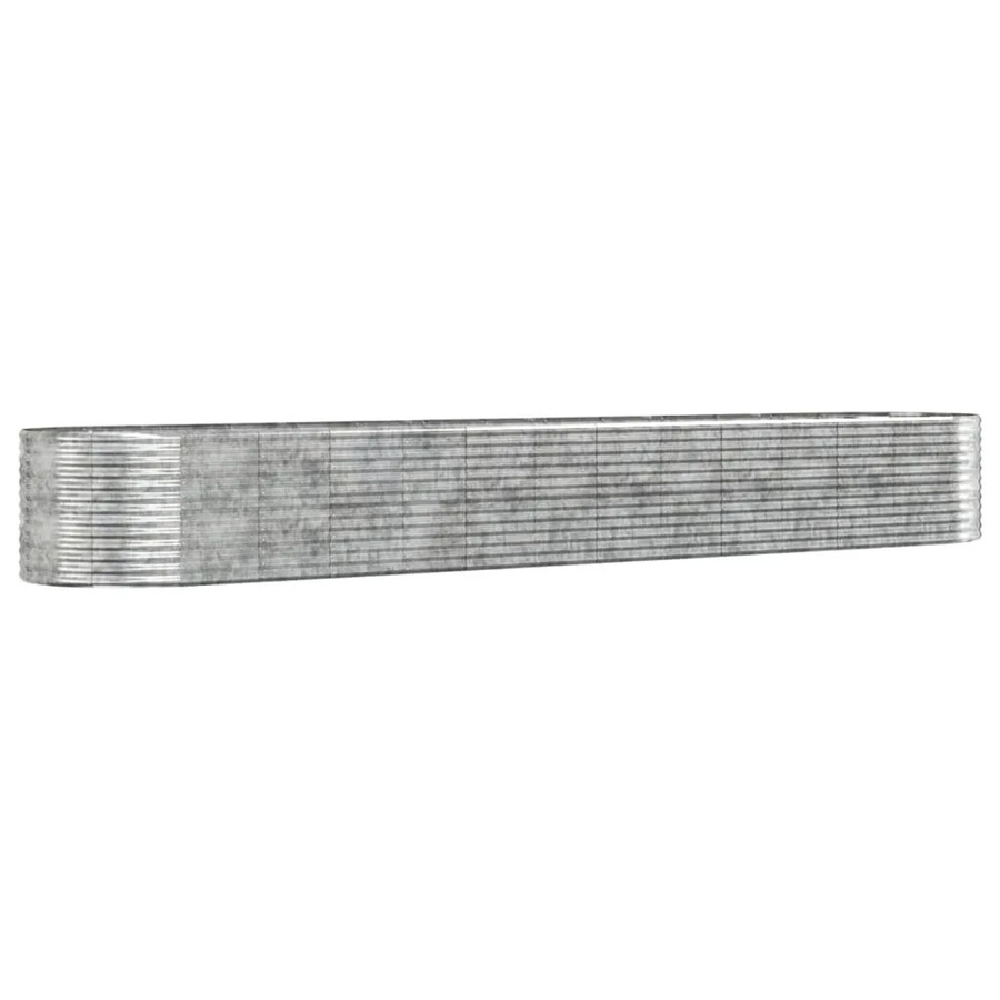Furnicato Hochbeet aus pulverbeschichtetem Stahl in Silber, B/T/H: 554 x 100 x 68 cm - Bild 2