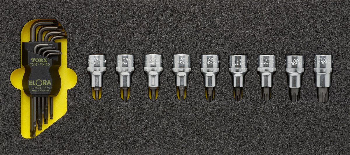 Elora TORX-Werkzeugsatz ELORA-OMS-18, 17-teilig, Silber - Bild 1