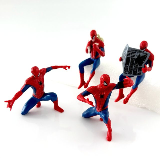 Bandai Marvel Spiderman Actionfiguren, 4-teiliges Set, bewegliche Form - Bild 1