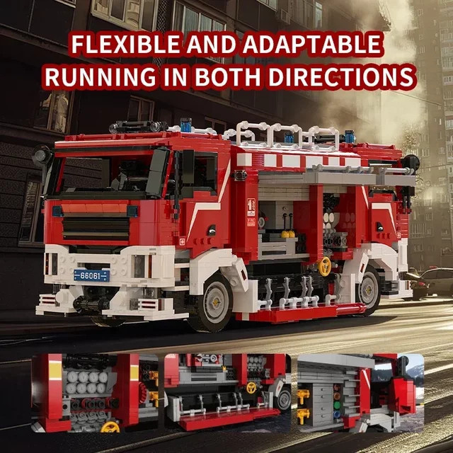 AMAZINGBLOKS Feuer Rettungs Fahrzeug Bausteine, 2713 Teile, ab 14 Jahre - Bild 1