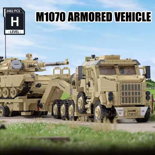 doinbby WW2 US Militär-Serie M983 Raketenfahrzeug M10170 Panzertransportfahrzeug JLTV Gepanzertes Fahrzeug, Bausteine Spielzeug - Bild 1
