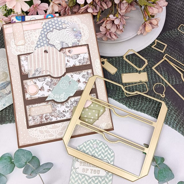 Alinacutle Metall Stanzform Album Tasche für Scrapbooking und DIY Grußkartenherstellung - Bild 1