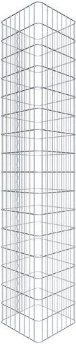 Gabiona Gabionensäule aus verzinktem Stahl in Silbergrau, B/T/H: 47 x 47 x 160 cm - Bild 1