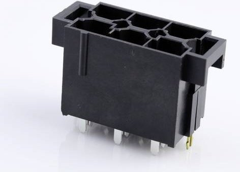 Molex Stiftgehäuse-Platine in Schwarz mit Goldkontakten, Rastermaß: 10,00 mm, Artikelnummer: 439151201 - Bild 1