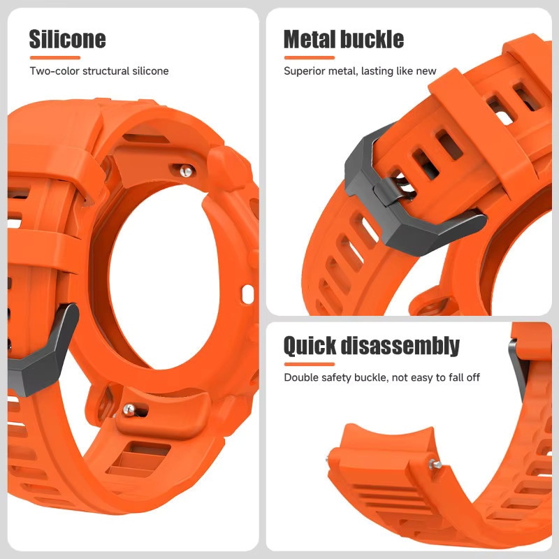 Huami Uhrenarmband Silikon, Amazfit T-REX 3 Pro, Orange - Bild 4