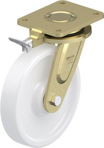 Blickle LS-SPO 251K-RI4 Lenkrolle mit Feststeller, Rad-Durchmesser: 25 cm, Tragfähigkeit: 1500 kg, verzinkt und mehrfarbig - Bild 1