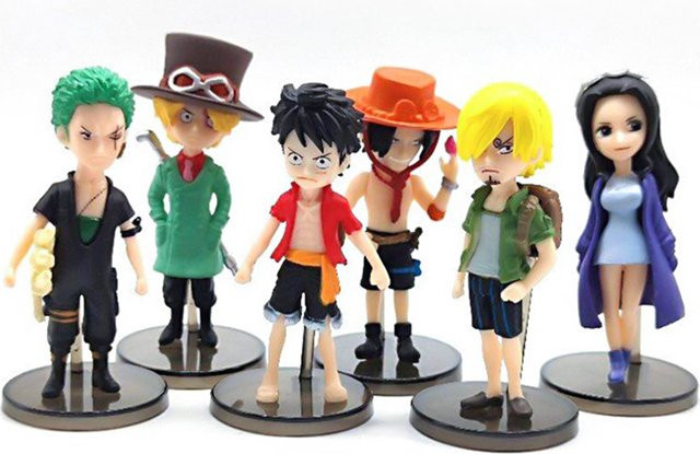 Bandai One Piece Anime-Figuren, 6-teiliges Set, Actionfiguren - Bild 1