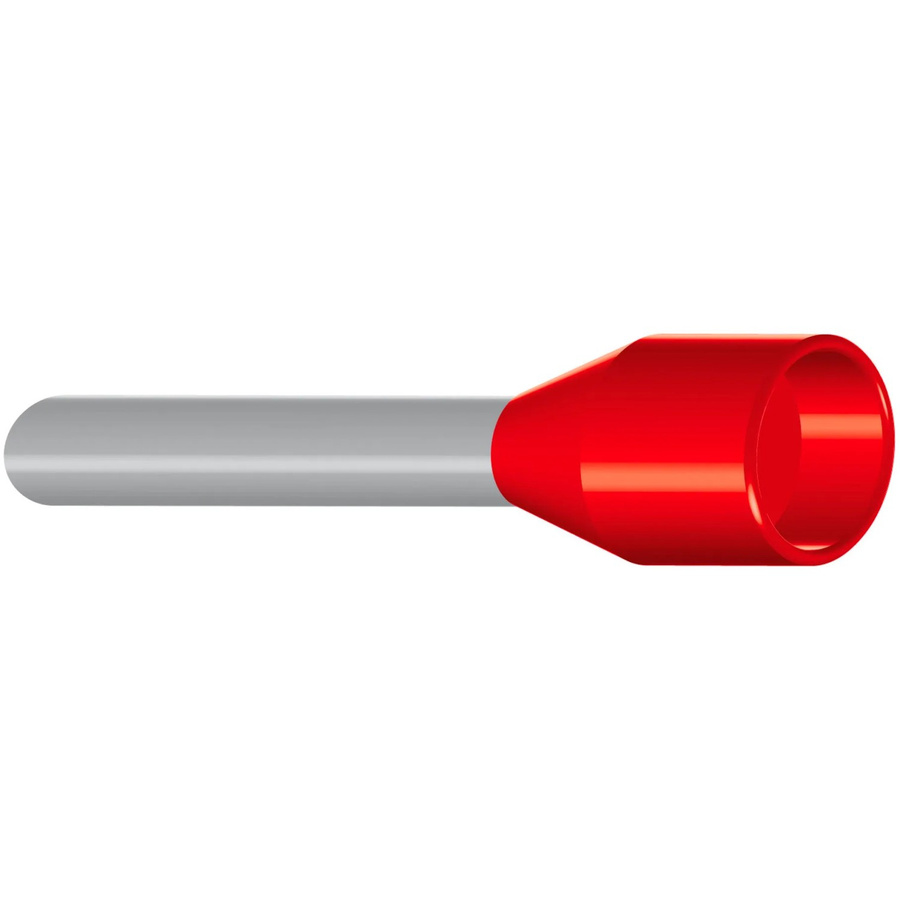 Hilpress Aderendhülsen isoliert Rot 1 mm² x 14 mm 100 Stück - Bild 2