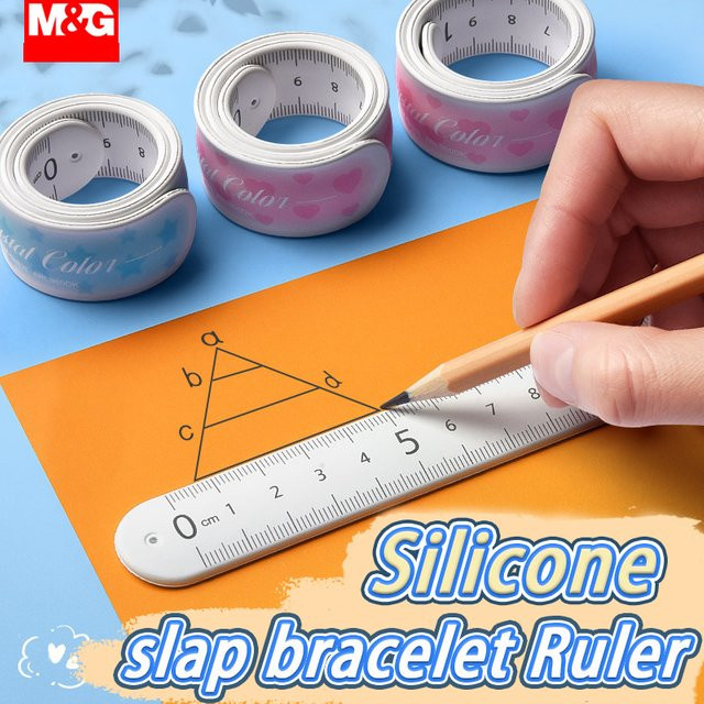 M&G Silikon-Slap-Lineal 30 cm als lustiges Slap-Armband für den Schulbedarf - Bild 1